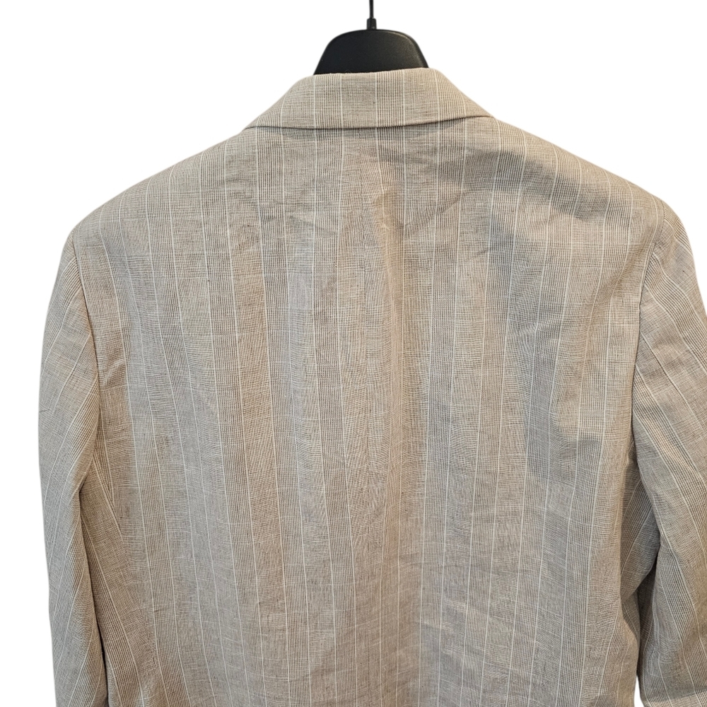 New Banana Republic Men's Linen Blend Blazer - Light tan Striped - Picture 7 of 13